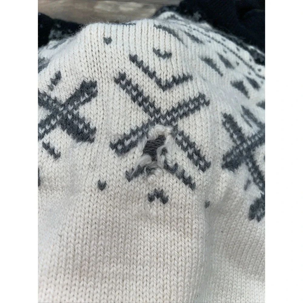 Vintage Dale Of Norway Wool Sweater Large 1/4 Zip Fair Isle Nordic-DAMAGED